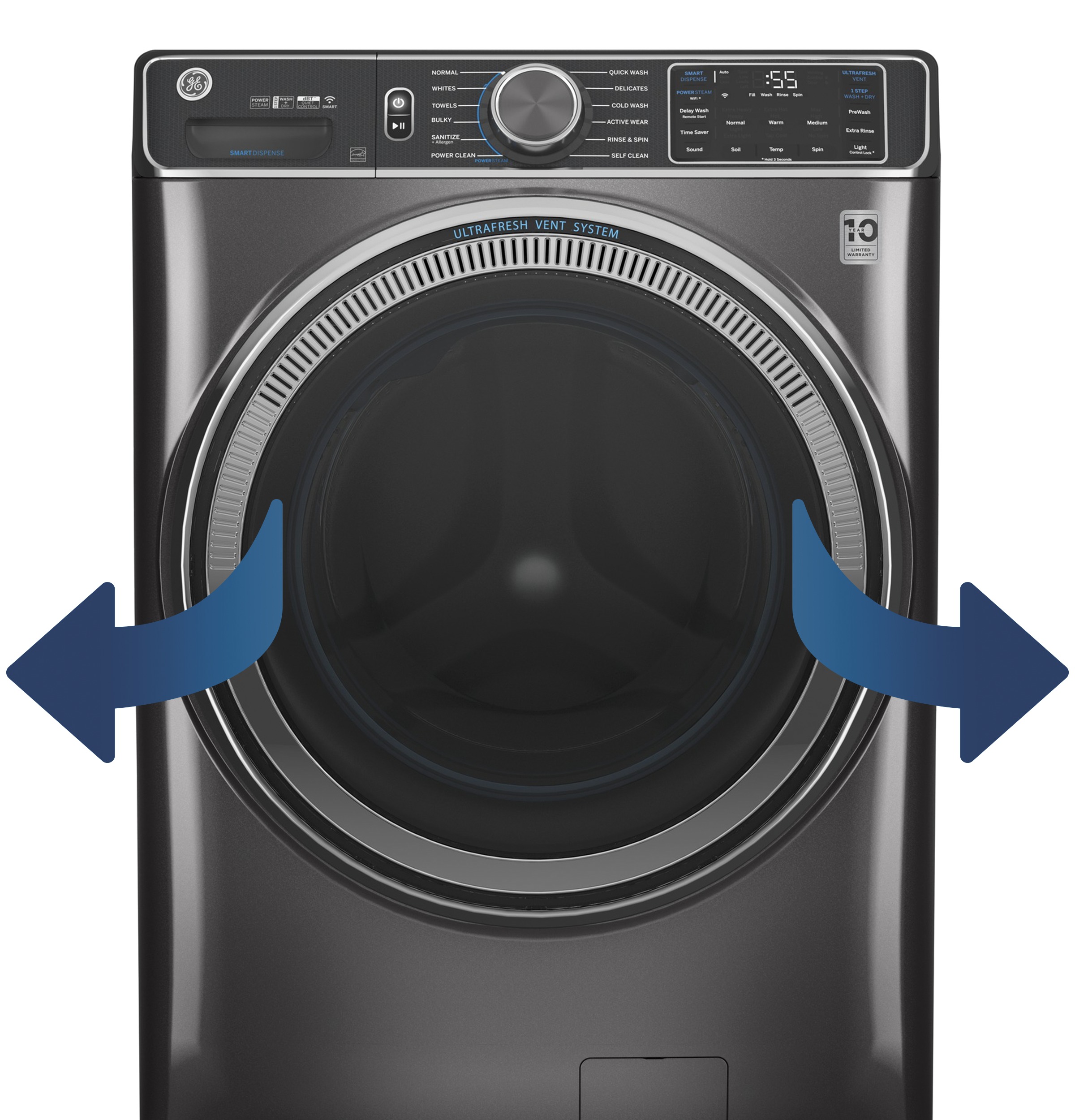 5.0 cu. ft. Capacity Smart Front Load Steam Washer with SmartDispense UltraFresh Vent System with OdorBlock and Steam view 17