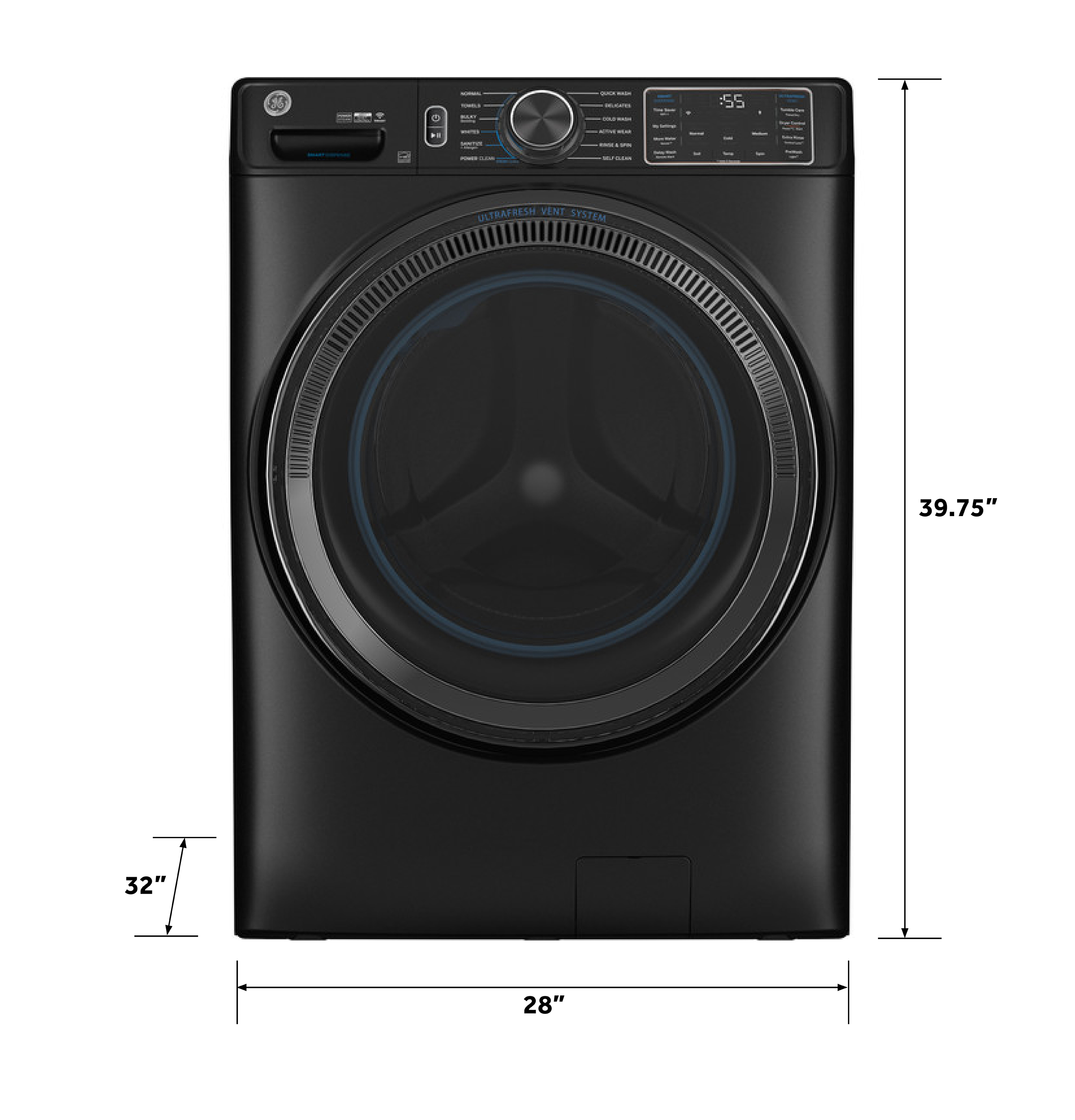 5.0 cu. ft. Capacity Smart Front Load Steam Washer with SmartDispense UltraFresh Vent System with OdorBlock and Steam view 3