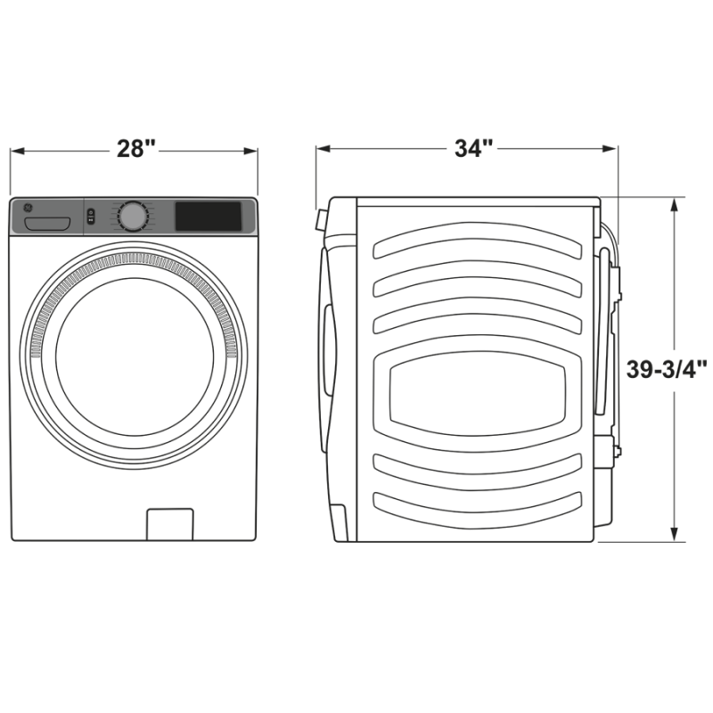 5.0 cu. ft. Capacity Smart Front Load Steam Washer with SmartDispense UltraFresh Vent System with OdorBlock and Steam GFW850SPNDG