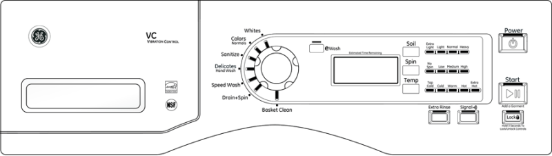 3.6 DOE Cu. Ft. Capacity Front load Washer with Stainless Steel Basket GFWH1200DWW