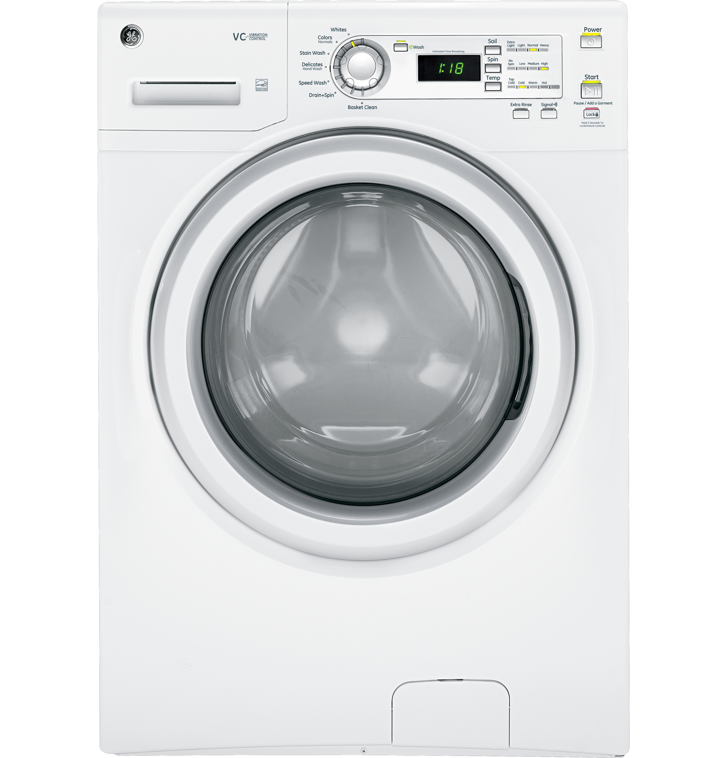3.6 DOE Cu. Ft. Capacity Frontload Washer with Stainless Steel Basket GFWN1100DWW