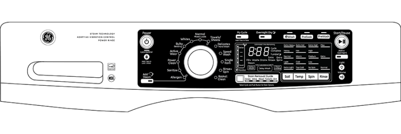 4.8 DOE cu. ft. capacity RightHeight Design Front Load washer GFWR4800FWW