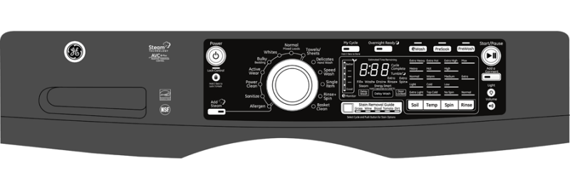 4.8 DOE cu. ft. capacity RightHeight Design Front Load washer GFWR4805FRR