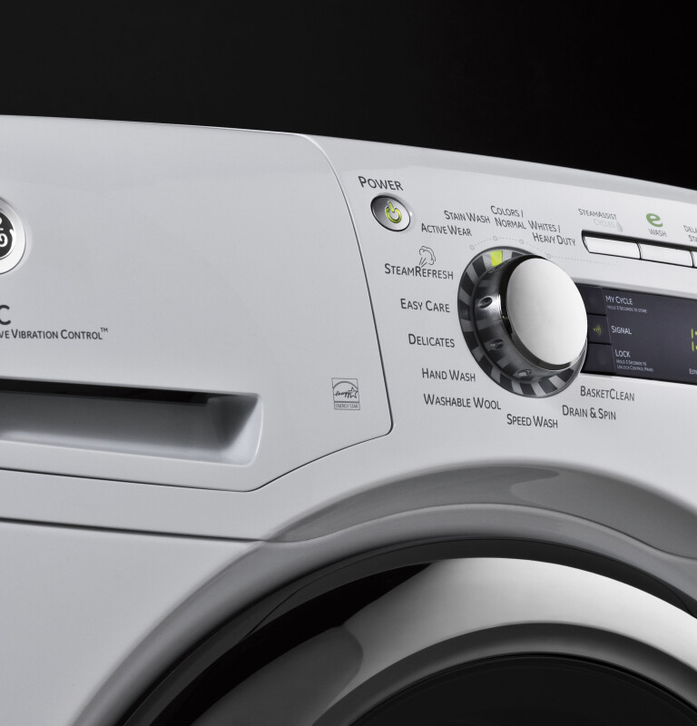 4.1 DOE cu. ft. stainless steel capacity frontload washer with Steam GFWS3500LWW