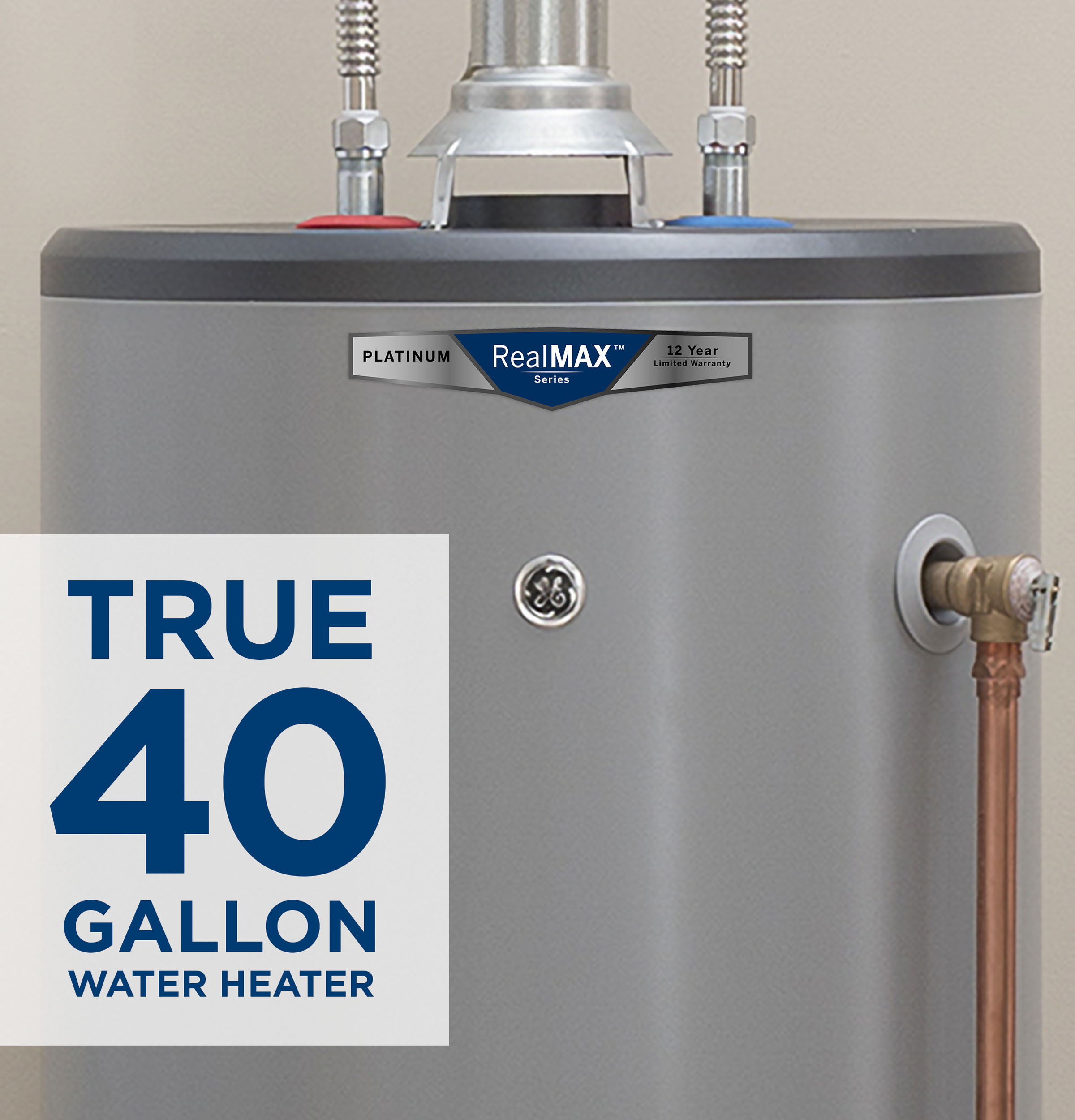 RealMAX Platinum 40-Gallon Short Natural Gas Atmospheric Water Heater view 12