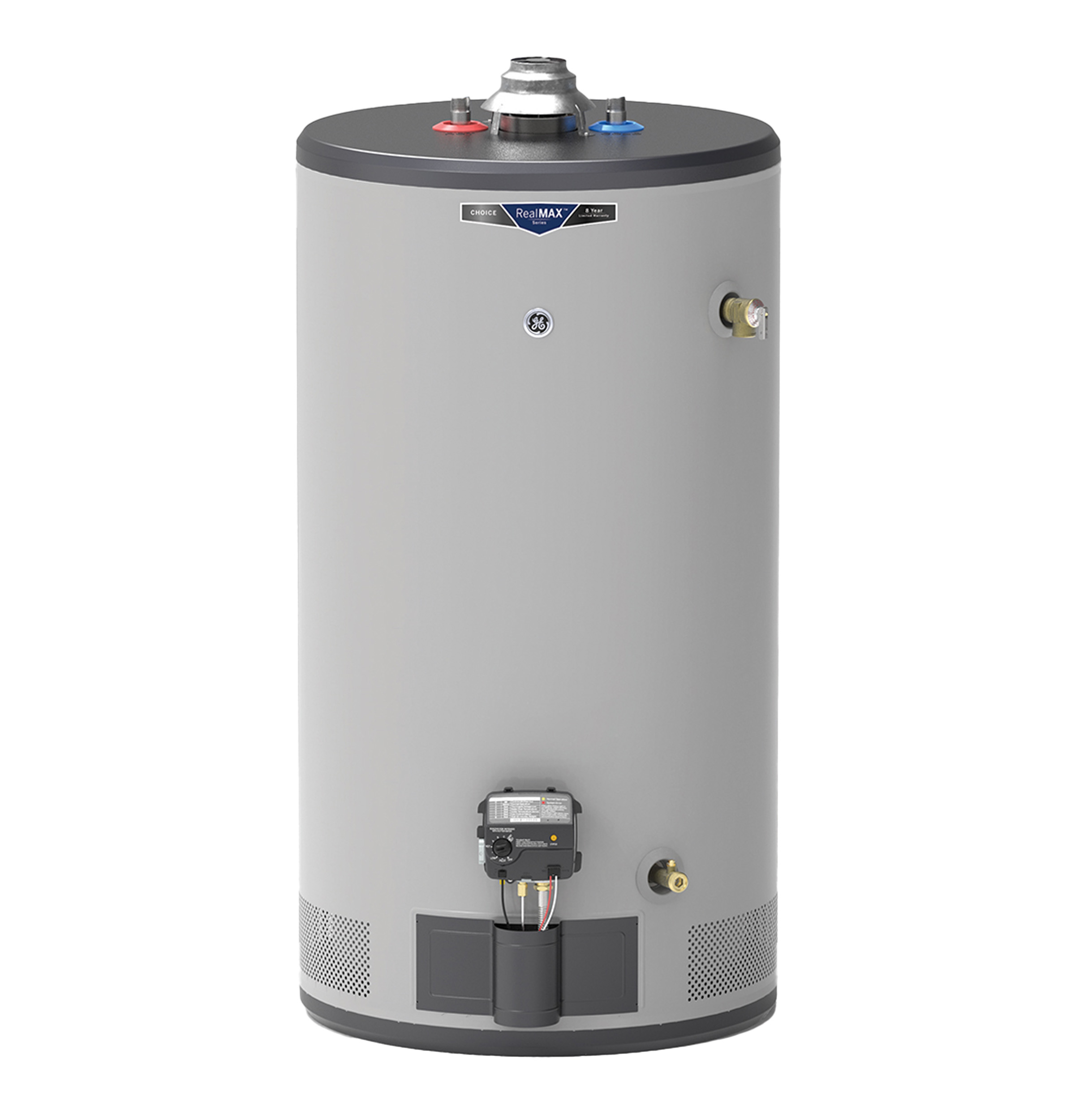RealMAX Choice 50-Gallon Short Natural Gas Atmospheric Water Heater GG50S08BXR