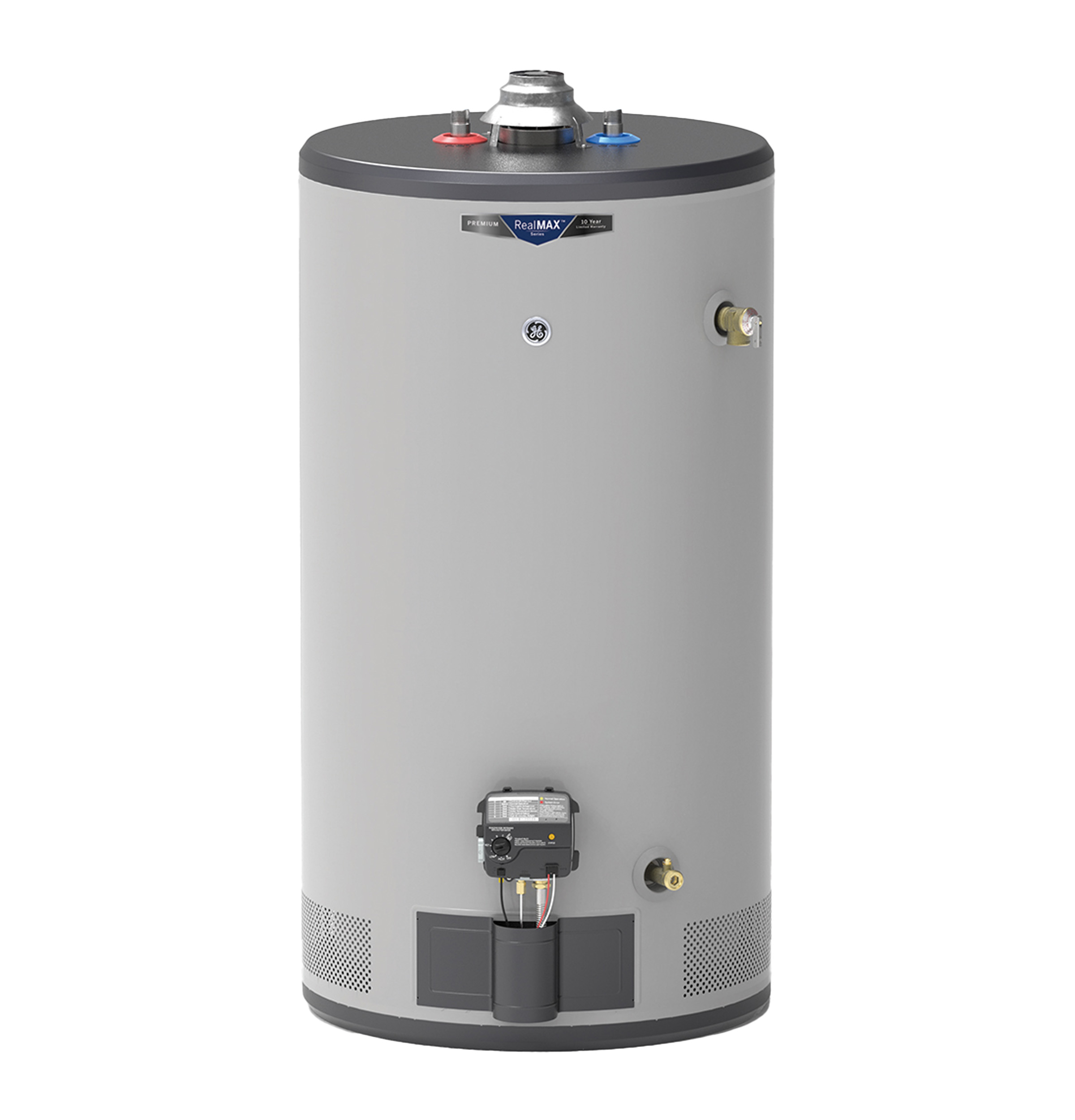 RealMAX Premium 50-Gallon Short Natural Gas Atmospheric Water Heater GG50S10BXR