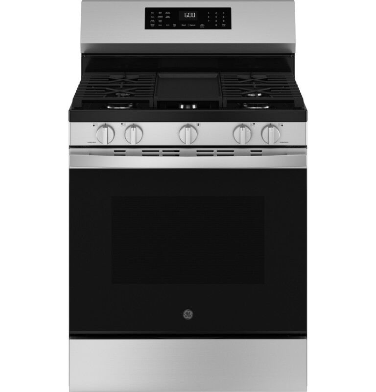 30" Free-Standing Gas Convection Range with No Preheat Air Fry and EasyWash Oven Tray GGF600AVFS