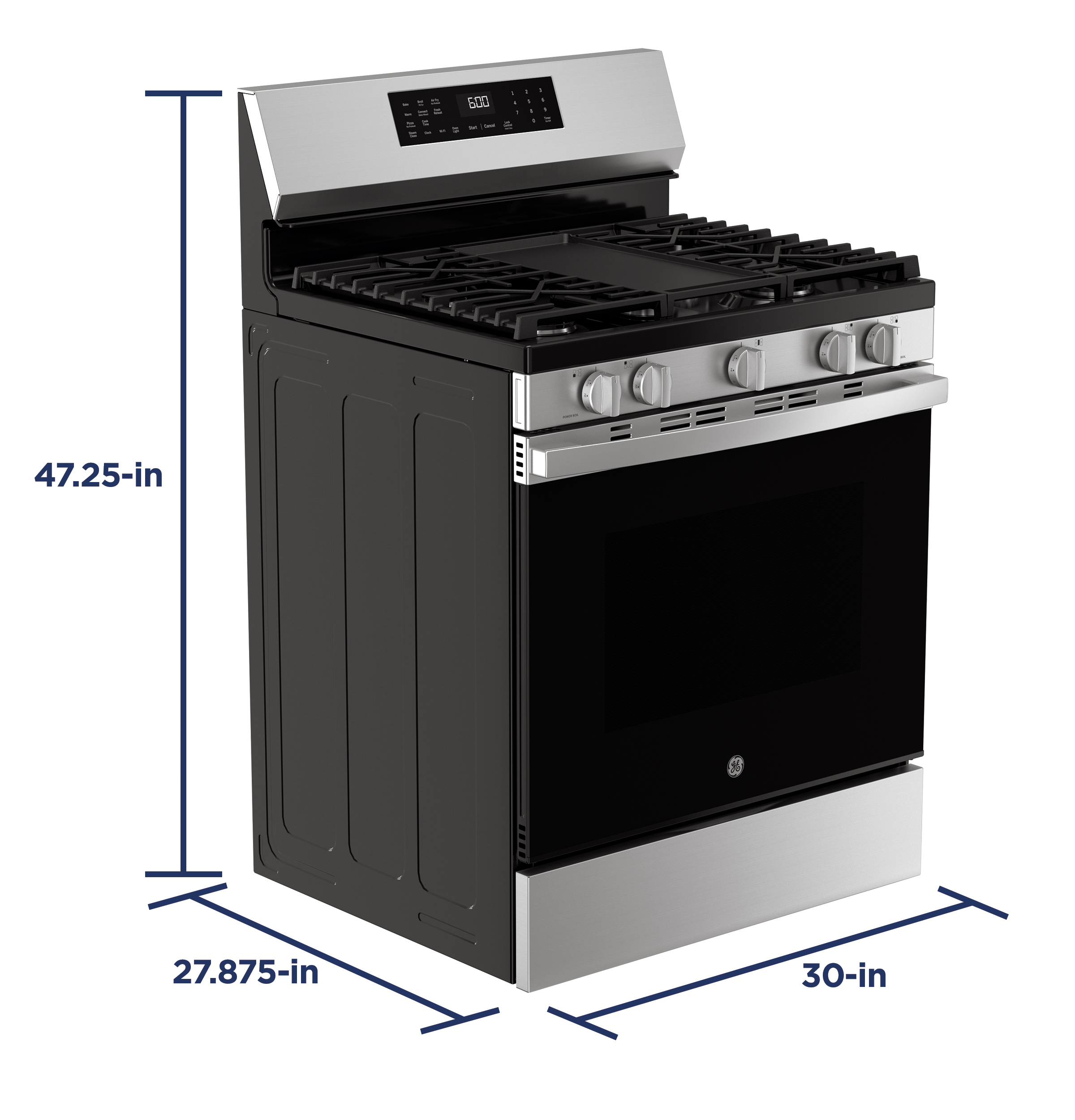 30" Free-Standing Gas Convection Range with No Preheat Air Fry and EasyWash Oven Tray view 15