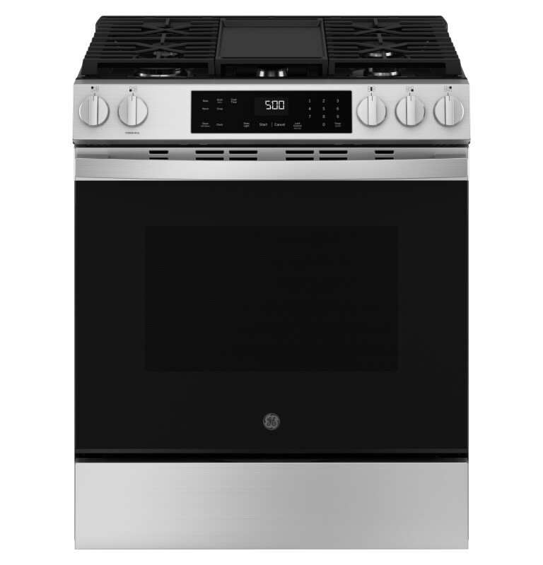 GE 30" Slide-In Front-Control Gas Range Stainless Steel GGS500PVSS Picture 1