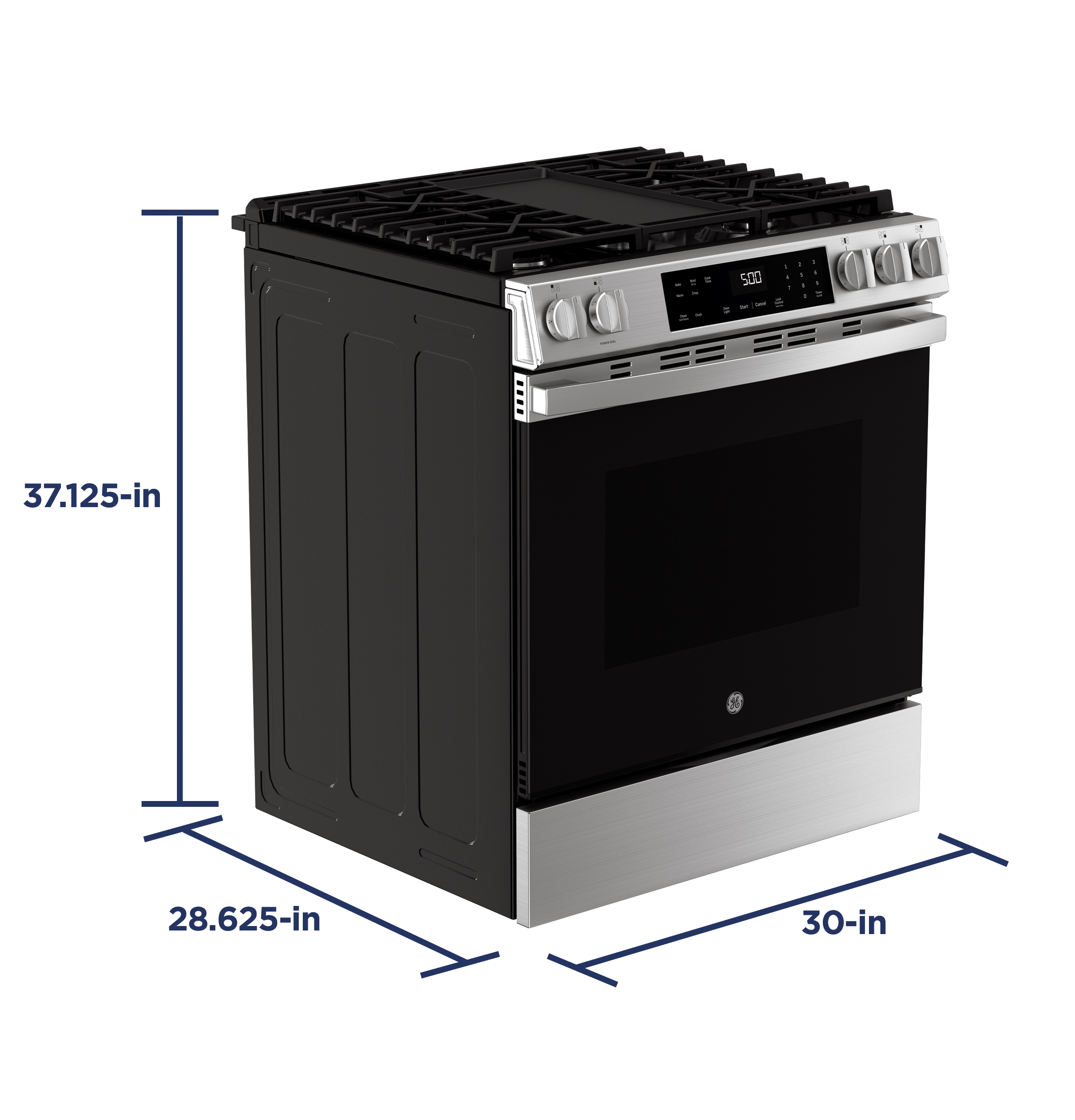 30" Slide-In Front-Control Gas Range with Crisp Mode view 4