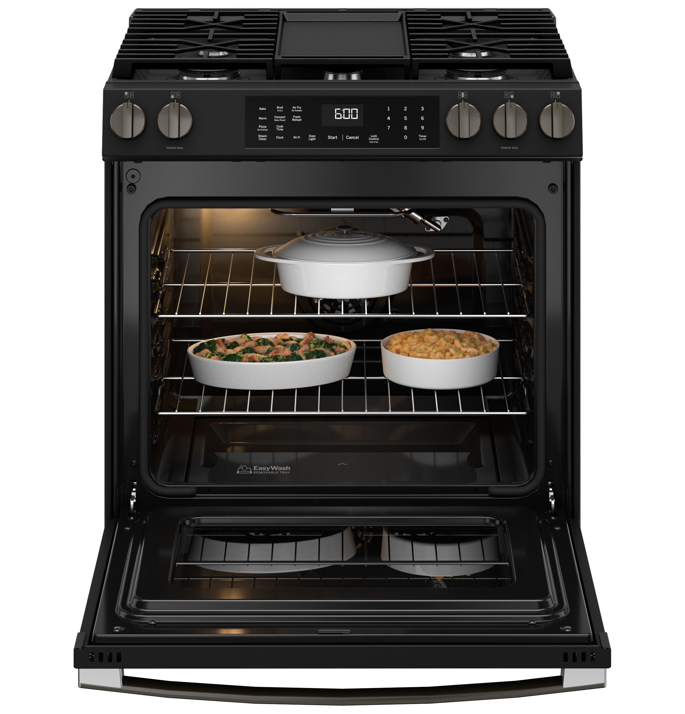 30" Slide-In Front-Control Convection Gas Range with No Preheat Air Fry and EasyWash Oven Tray view 22