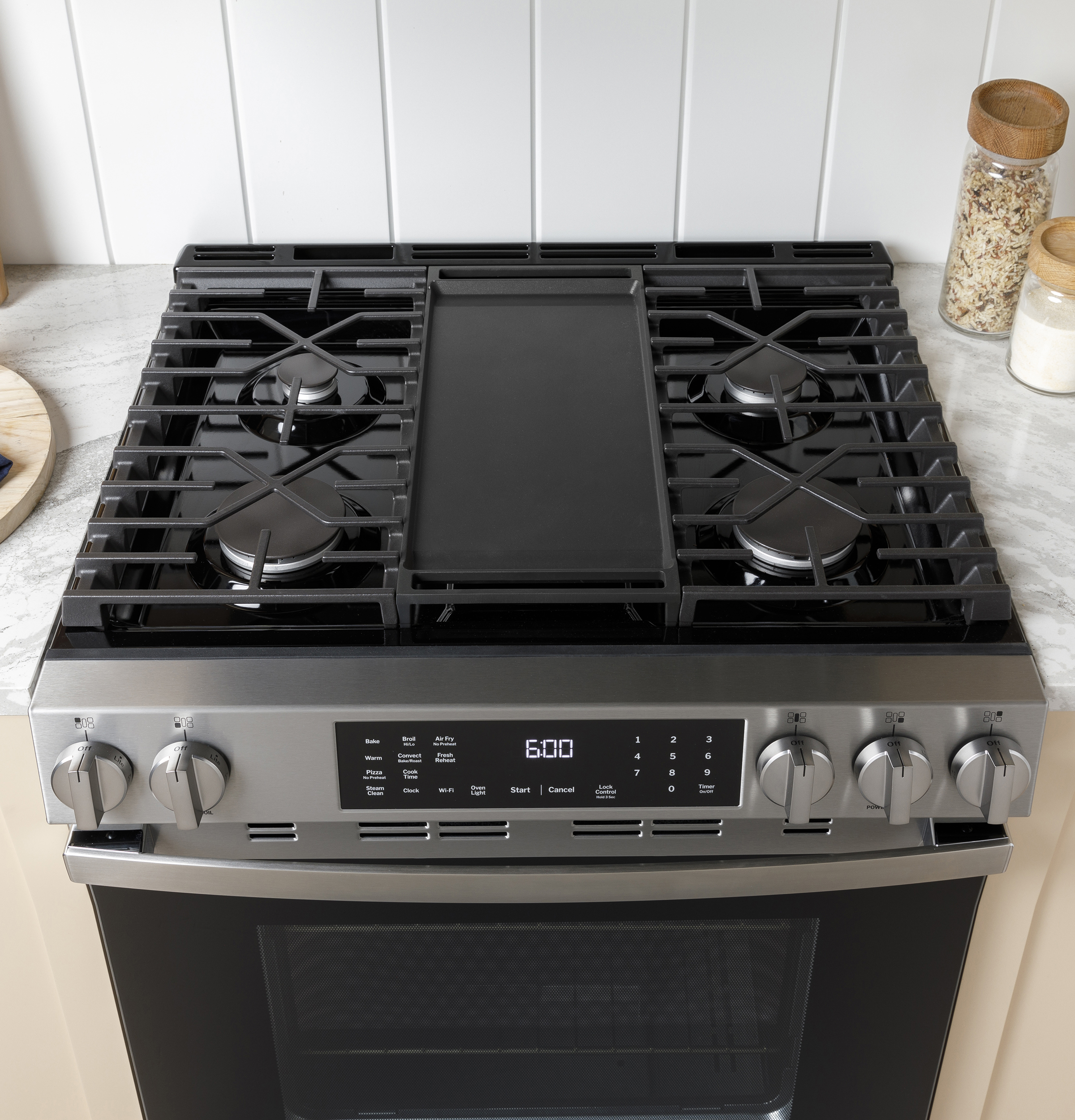 30" Slide-In Front-Control Convection Gas Range with No Preheat Air Fry and EasyWash Oven Tray view 6