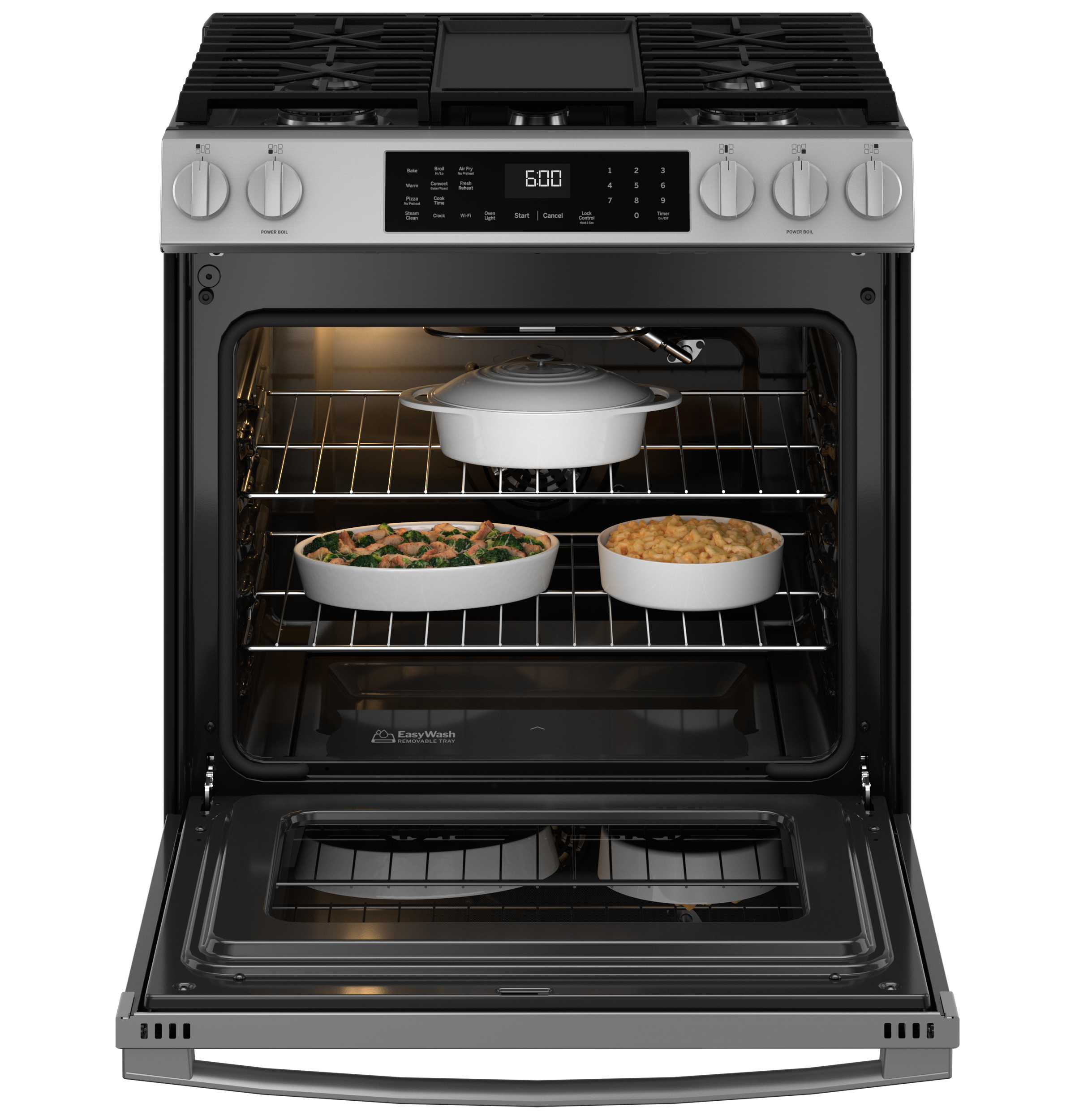 30" Slide-In Front-Control Convection Gas Range with No Preheat Air Fry and EasyWash Oven Tray view 22