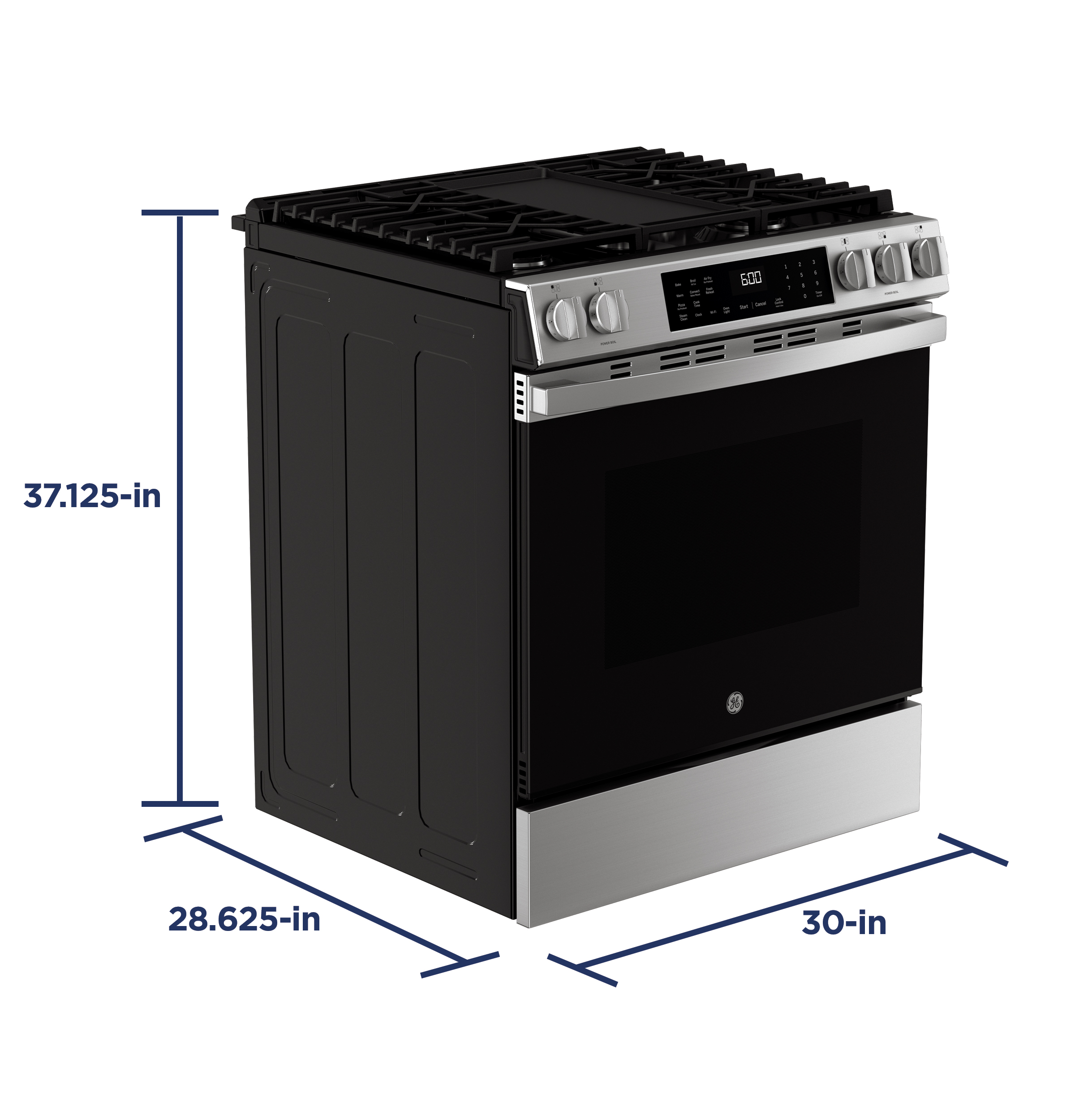 30" Slide-In Front-Control Convection Gas Range with No Preheat Air Fry and EasyWash Oven Tray view 15