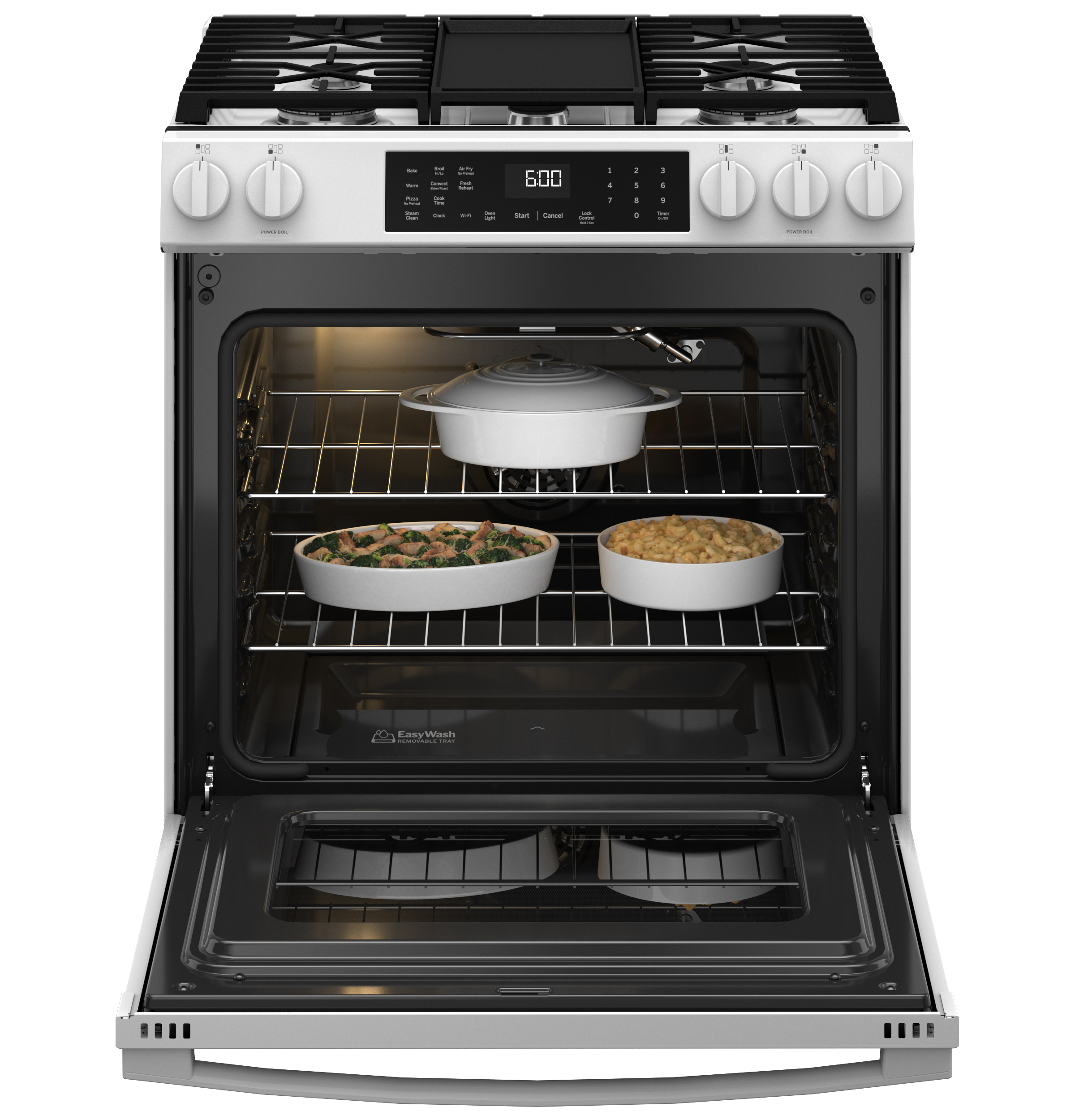 30" Slide-In Front-Control Convection Gas Range with No Preheat Air Fry and EasyWash Oven Tray view 22