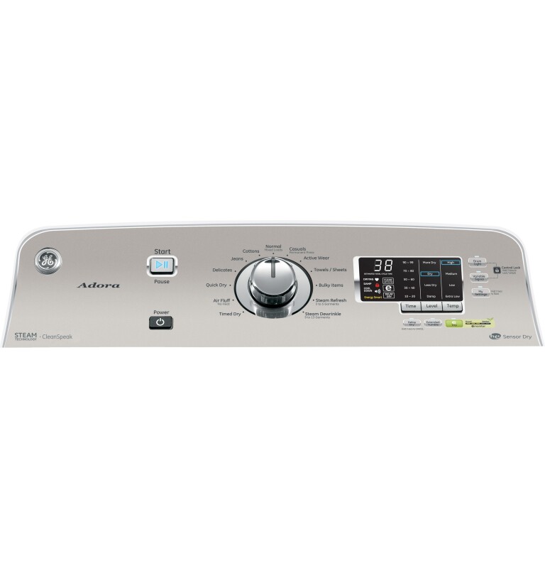 Adora 7.8 cu. ft. stainless steel capacity gas dryer with steam GHDS830GDWS, product image 3 of 5