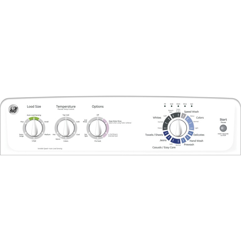 3.8 DOE cu. ft. stainless steel capacity washer GHWN4250DWW, product image 2 of 5
