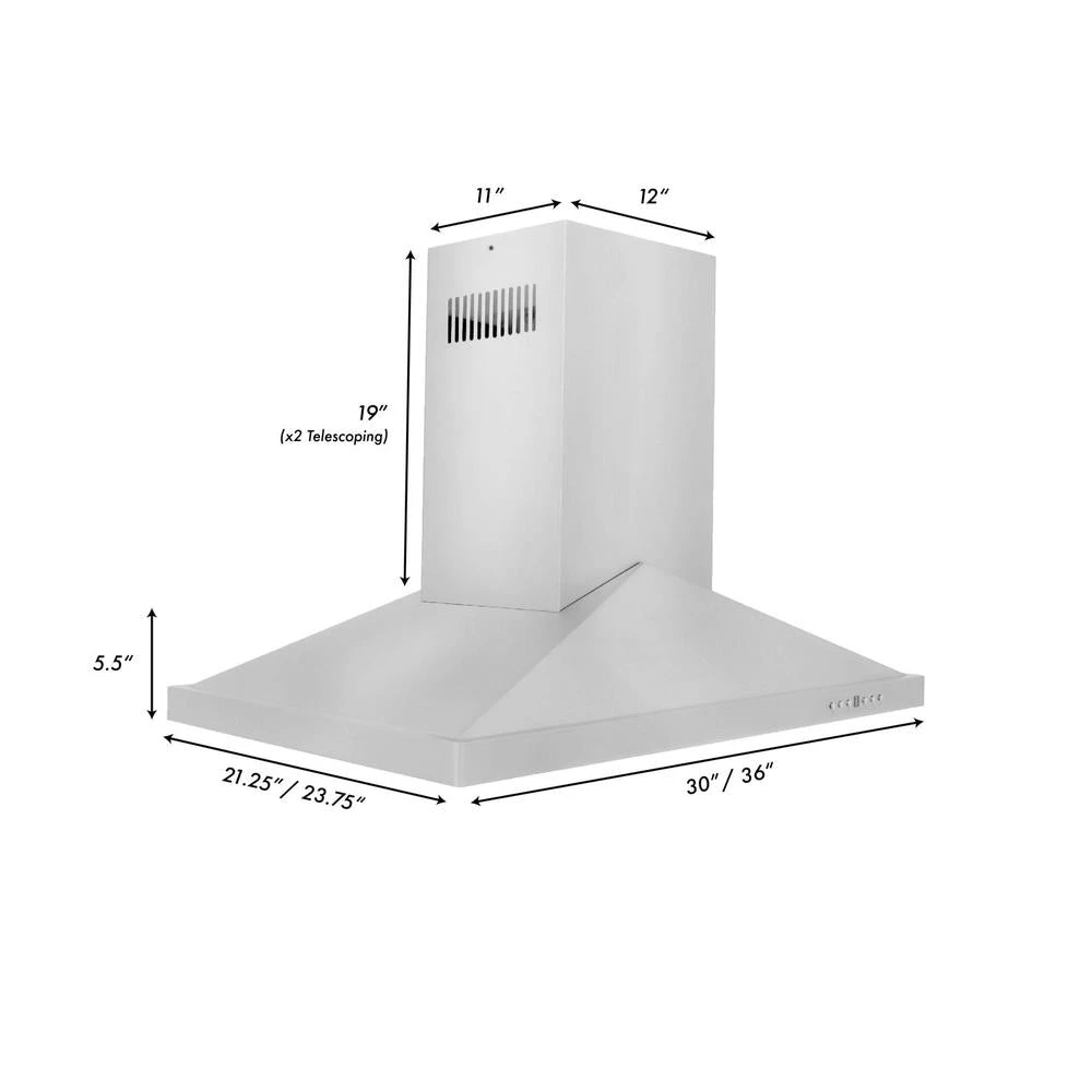 30 in. Convertible Vent Island Mount Range Hood GL1I30