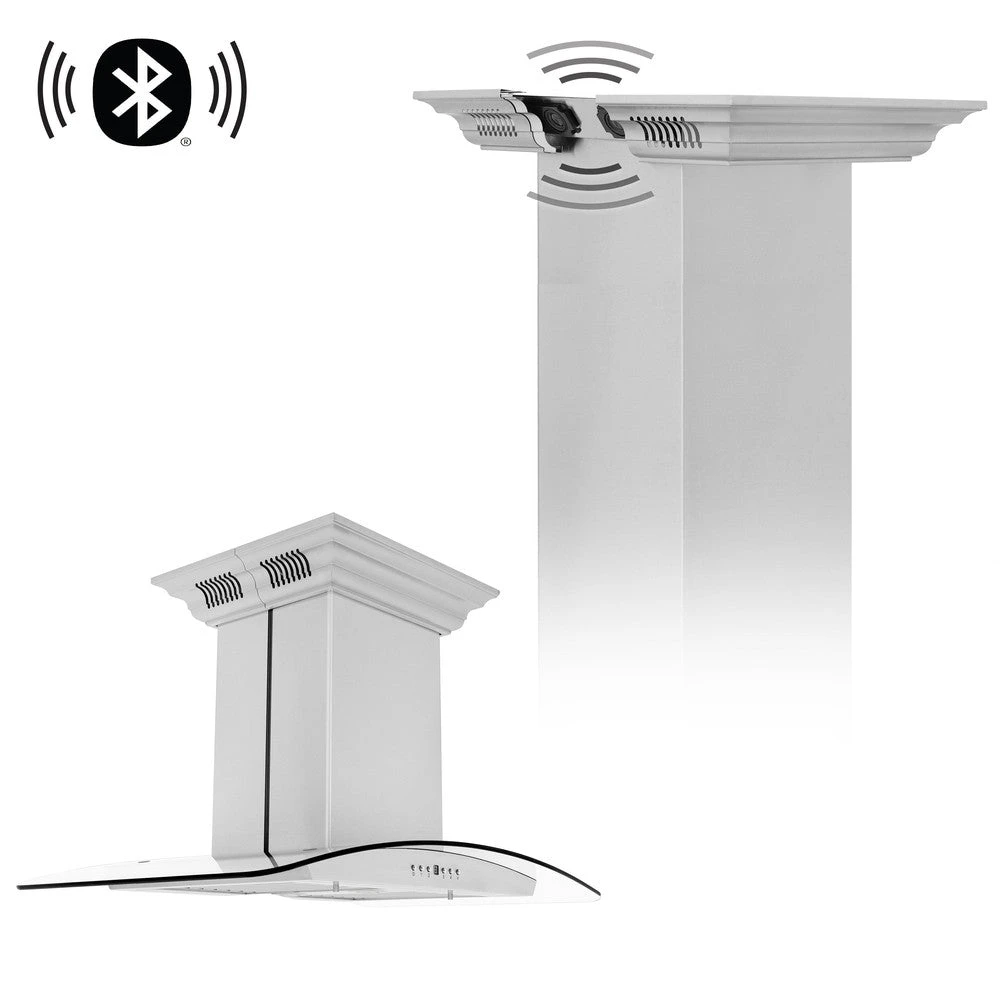 36 in. CrownSound™ Ducted Vent Island Mount Range Hood GL5ICRNBT36