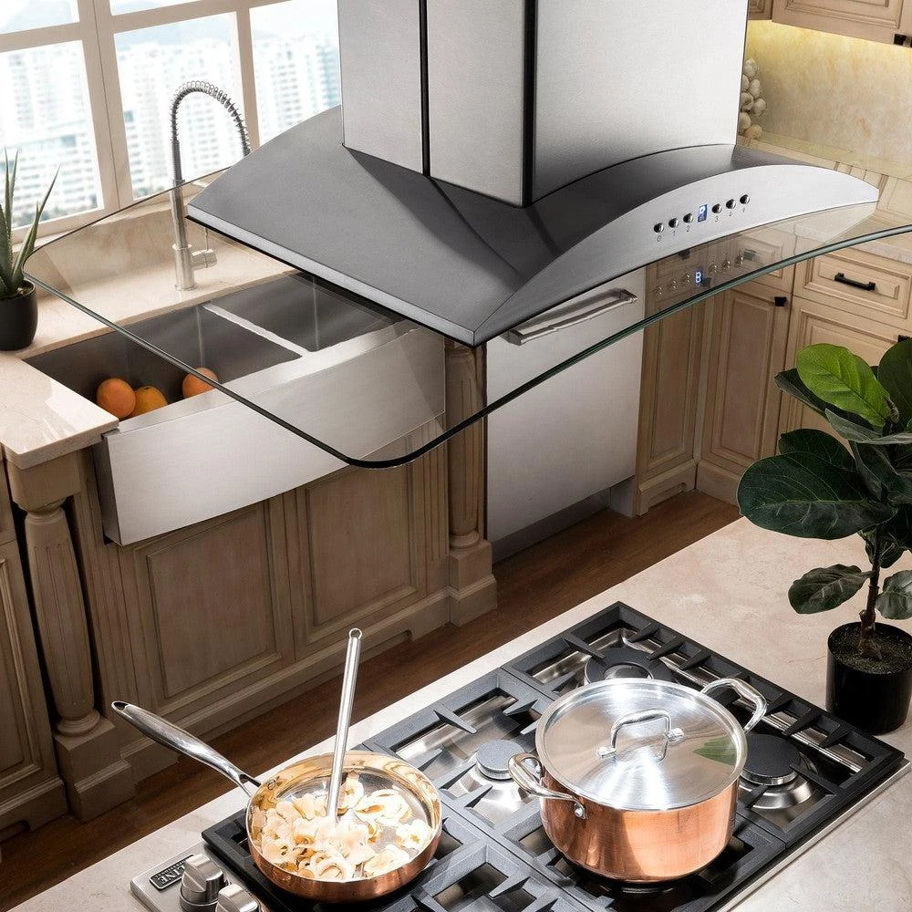 30 in. Convertible Vent Island Mount Range Hood GL9I30
