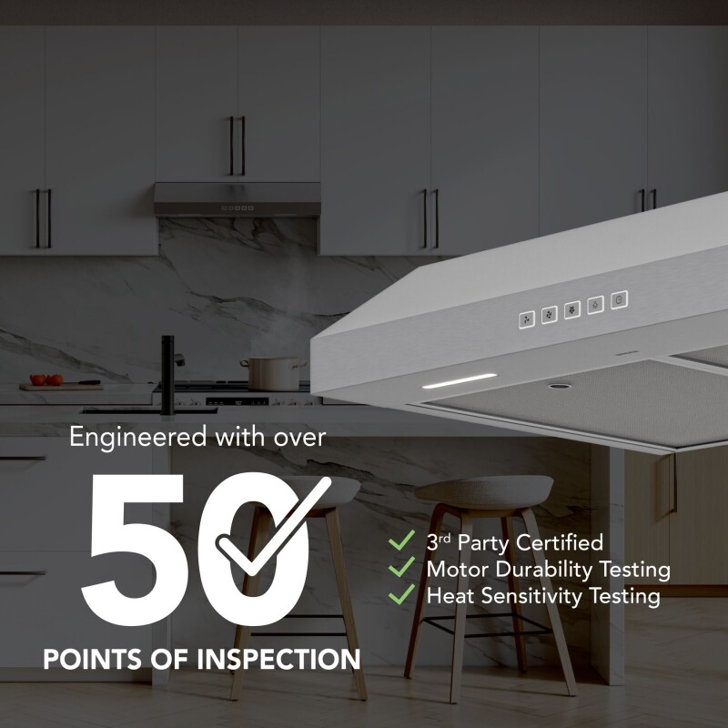 Broan-NuTone 30-Inch Under Cabinet Range Hood, ENERGY STAR, 350 Max Blower CFM, Stainless Steel view 4