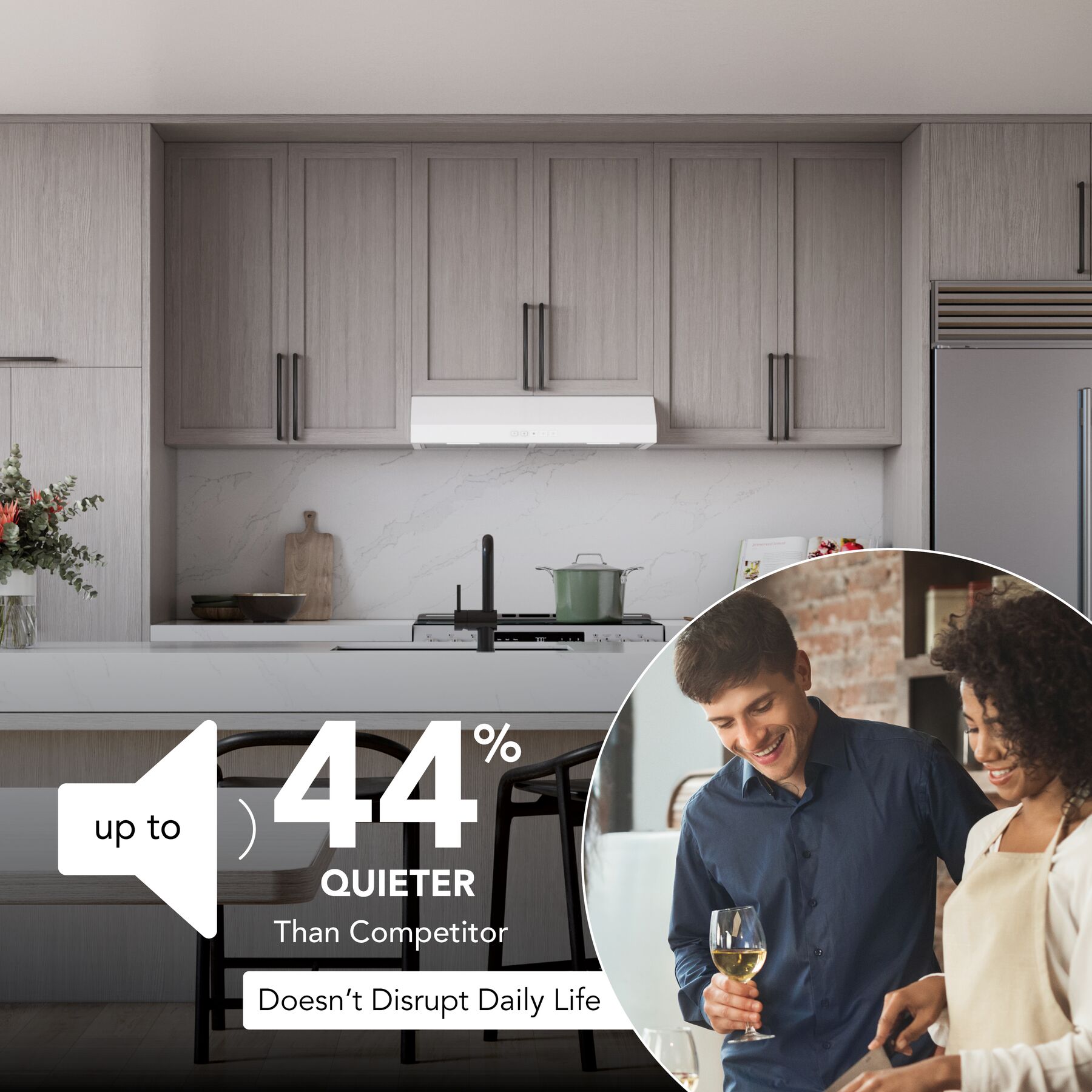 Broan-NuTone 30-Inch Under Cabinet Range Hood, ENERGY STAR, 350 Max Blower CFM, White view 4