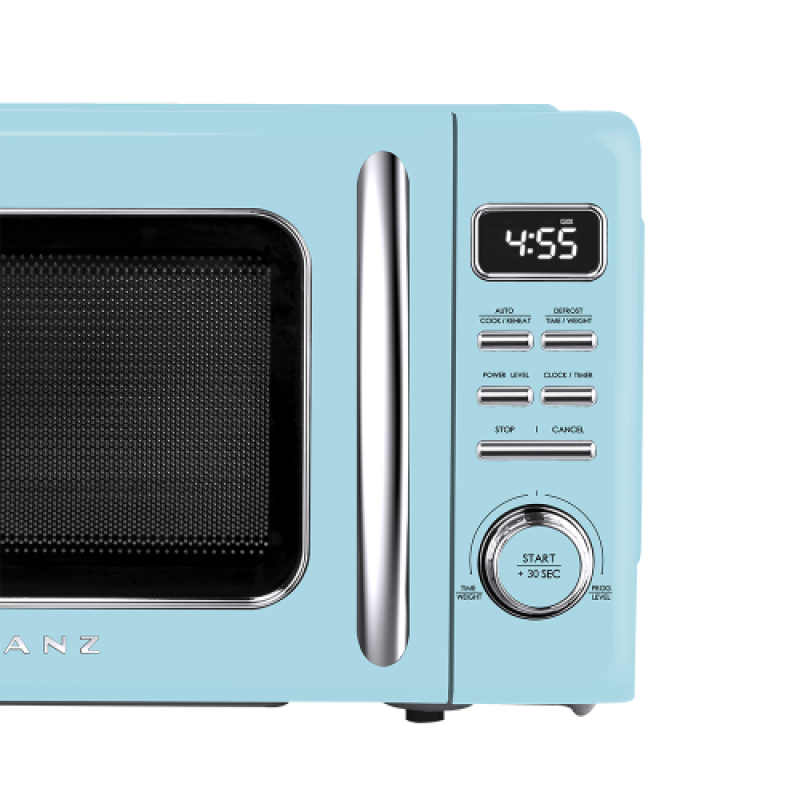 Retro Countertop Microwave Oven with Auto Cooking & Reheating Function, Quick Start Function, + 30 SEC, Viewing Window and Pull Handle Design, 700W, 0.7 Cu Ft GLCMKZ07BER07