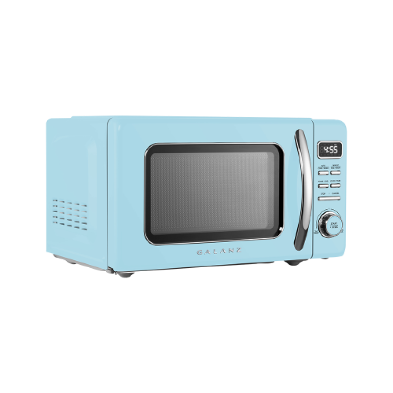 Retro Countertop Microwave Oven with Auto Cooking & Reheating Function, Quick Start Function, + 30 SEC, Viewing Window and Pull Handle Design, 700W, 0.7 Cu Ft GLCMKZ07BER07