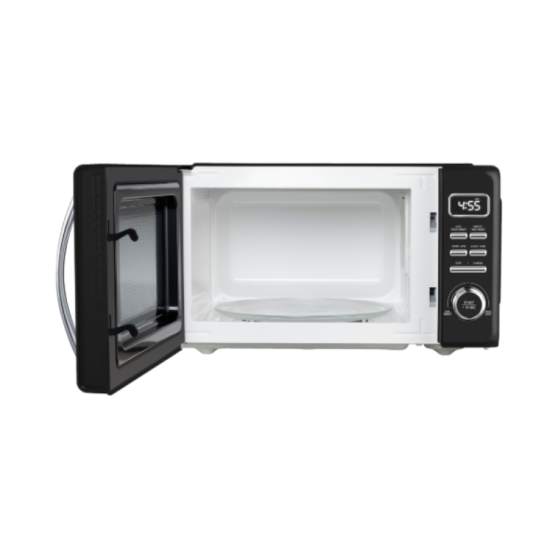 Retro Countertop Microwave Oven with Auto Cooking & Reheating Function, Quick Start Function, + 30 SEC, Viewing Window and Pull Handle Design, 700W, 0.7 Cu Ft GLCMKZ07BKR07