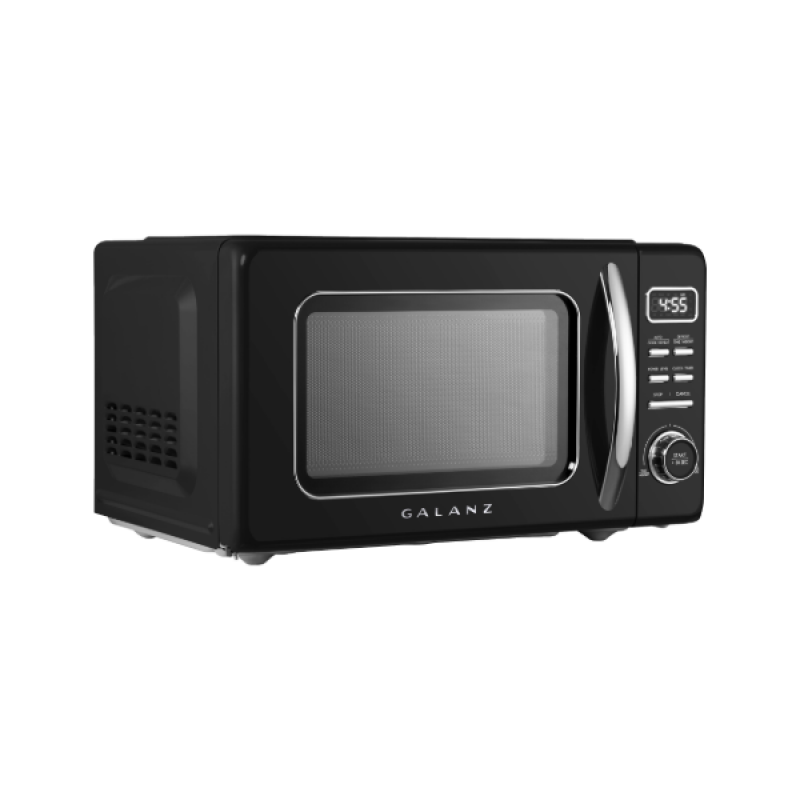 Retro Countertop Microwave Oven with Auto Cooking & Reheating Function, Quick Start Function, + 30 SEC, Viewing Window and Pull Handle Design, 700W, 0.7 Cu Ft GLCMKZ07BKR07