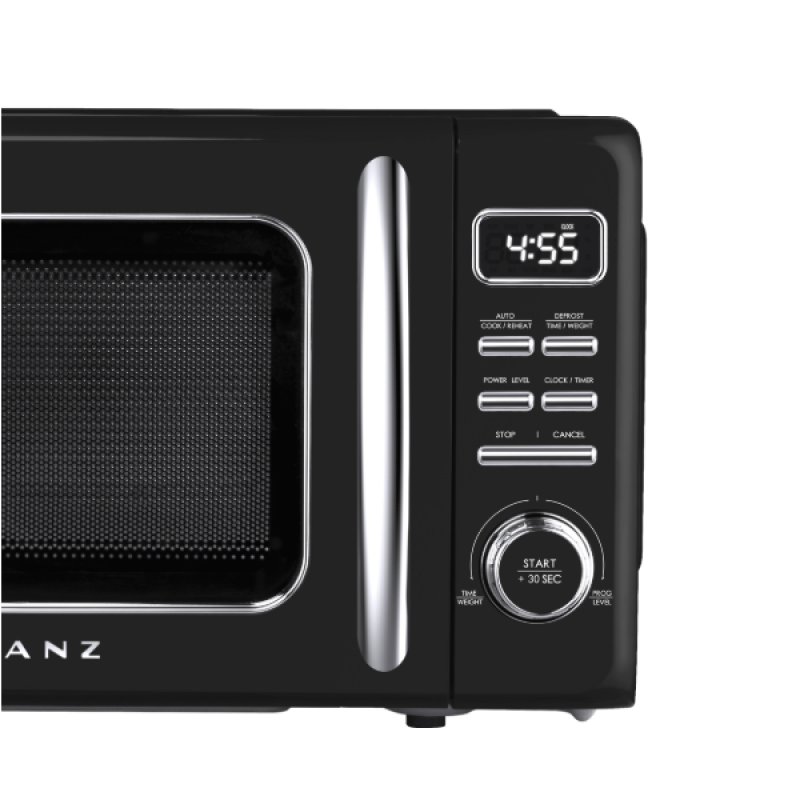 Retro Countertop Microwave Oven with Auto Cooking & Reheating Function, Quick Start Function, + 30 SEC, Viewing Window and Pull Handle Design, 1000W, 1.1 Cu Ft GLCMKZ11BKR10