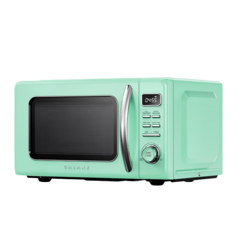 Retro Countertop Microwave Oven with Auto Cooking & Reheating Function, Quick Start Function, + 30 SEC, Viewing Window and Pull Handle Design, 1000W, 1.1 Cu Ft GLCMKZ11GNR10