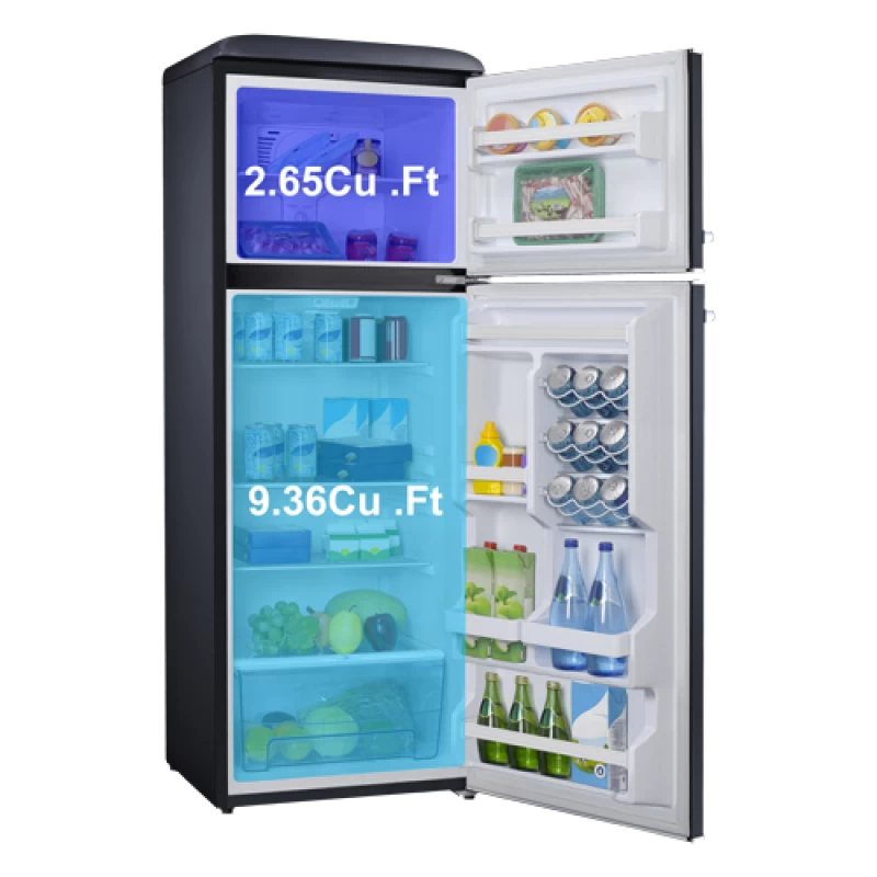 12.0 Cu Ft Retro Top Mount Refrigerator GLR12TBKEFR