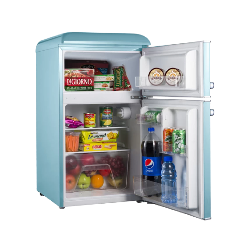 Galanz 3.1 Cu Ft Retro Dual Door Refrigerator GLR31TBEER