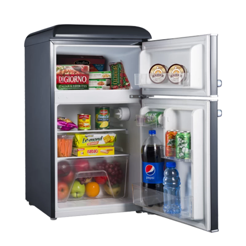Galanz 3.1 Cu Ft Retro Dual Door Refrigerator GLR31TBKER