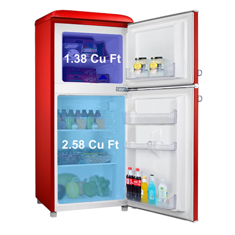 4.0 Cu Ft Retro Top Mount Refrigerator GLR40TRDER