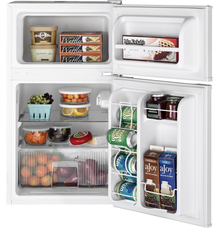 Double-Door Compact Refrigerator GMR03GAEWW, product image 2 of 5