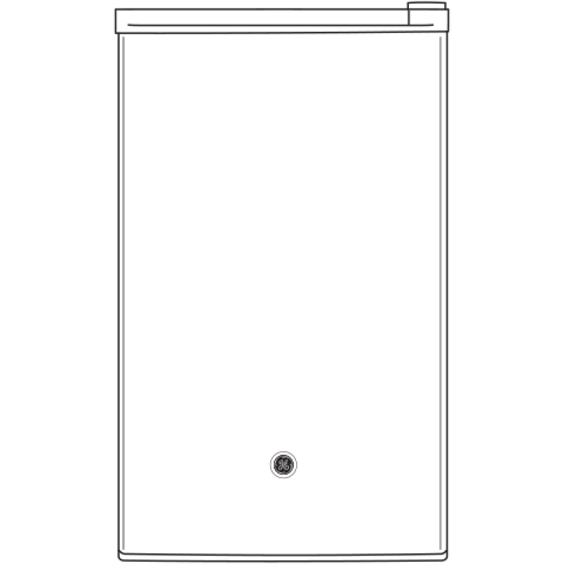 4.4 Cu. Ft. Compact Refrigerator GMR04GAEWW, product image 4 of 5