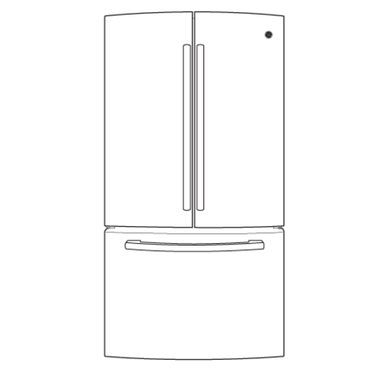 22.1 Cu. Ft. French-Door Refrigerator GNE22GGEBB