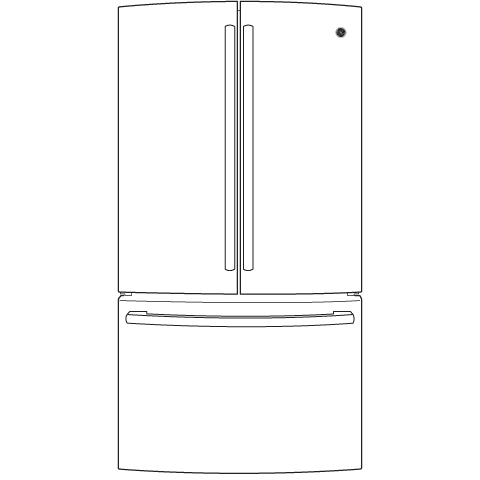 26.3 Cu. Ft. French-Door Refrigerator GNE26GGDBB