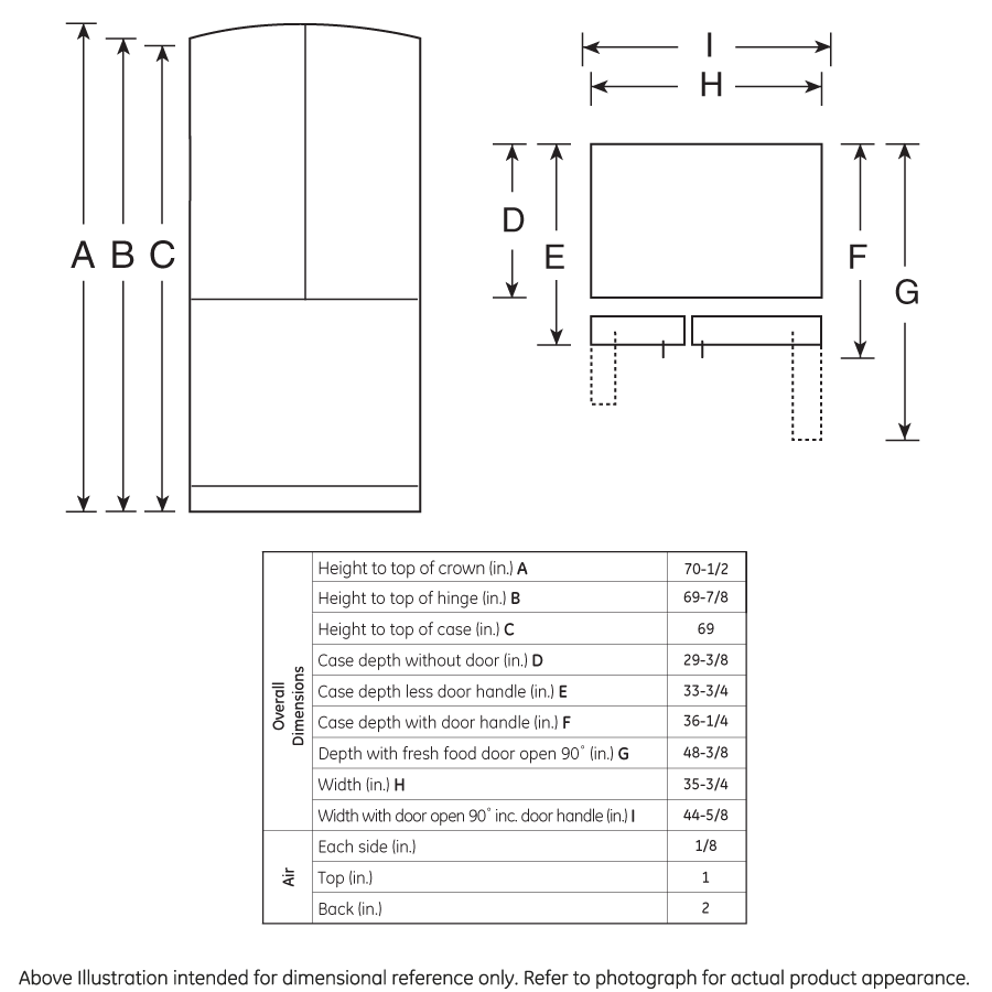 26.3 Cu. Ft. French-Door Refrigerator GNE26GGDBB