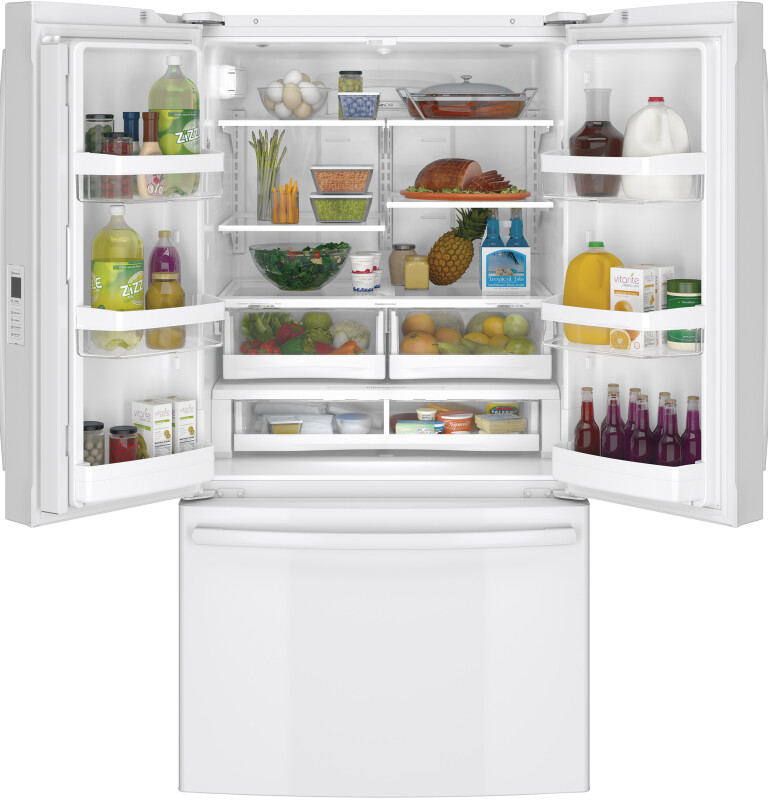 28.5 Cu. Ft. French-Door Refrigerator GNE29GGHWW, product image 2 of 11