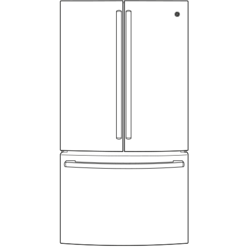 28.7 Cu. Ft. French-Door Refrigerator GNE29GGKBB