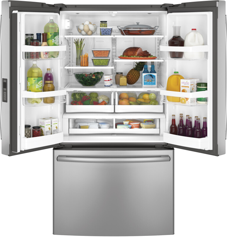 28.5 Cu. Ft. French-Door Refrigerator GNE29GSHSS, product image 2 of 11