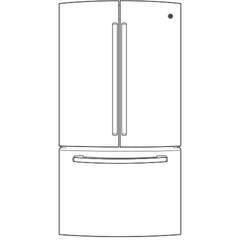 22.7 Cu. Ft. French-Door Refrigerator GNS23GGHWW