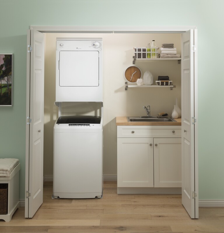 Space-Saving 2.8 cu. ft. Capacity Stationary Washer with Stainless Steel Basket view 6