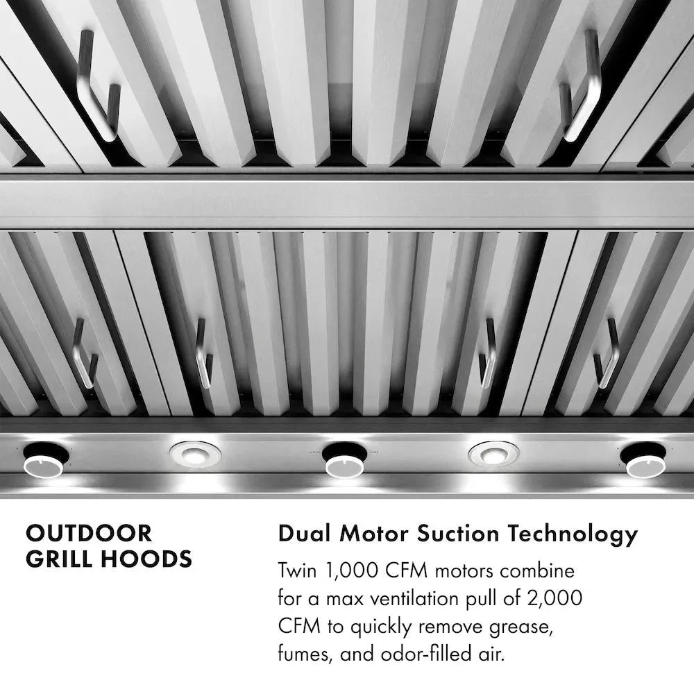 60 In. Island Mount Outdoor Grill Hood GOI160