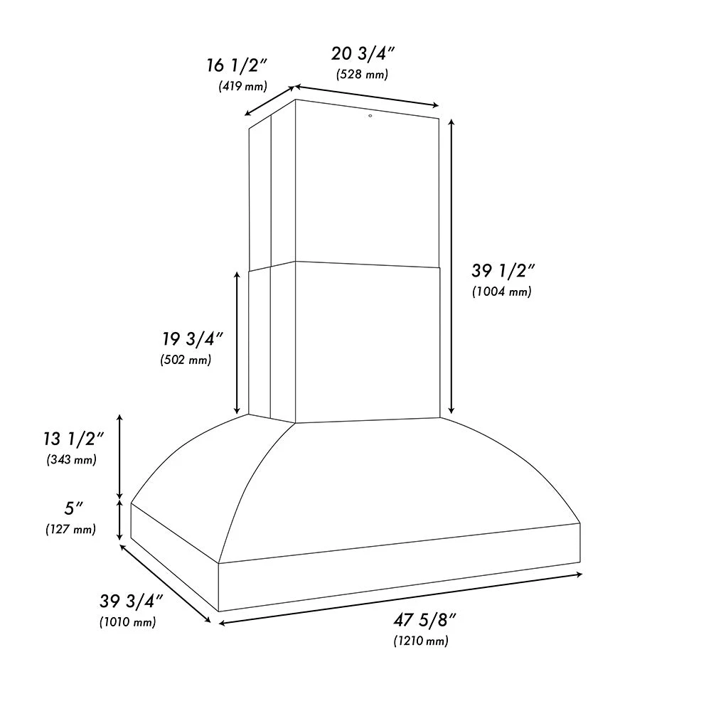 48 In. Island Mount Outdoor Grill Hood GOI248