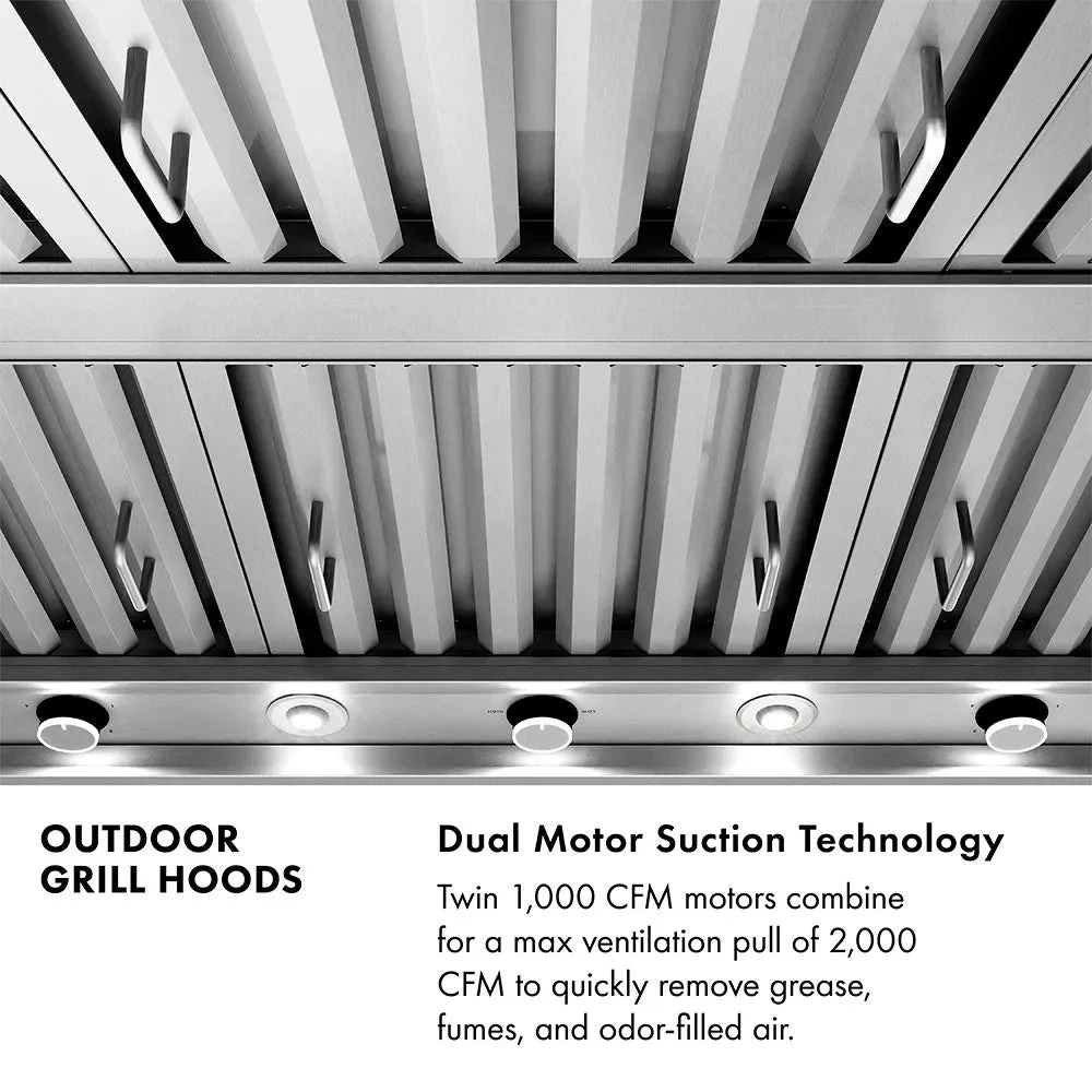 48 In. Island Mount Outdoor Grill Hood GOI248